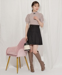 タックプリーツミニスカート