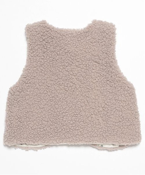 petit main(プティマイン)の「ブークレボアベスト(ベスト・キッズ・モカ/アイボリー・S/M/L)」の3枚目の写真