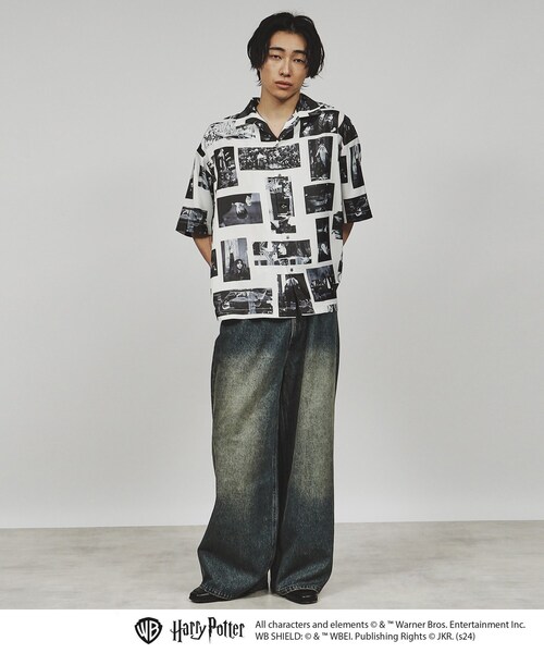 tk.TAKEO KIKUCHI(ティーケータケオキクチ)の「◆【Harry Potter Capsule Collection】総柄プリントシャツ(シャツ/ブラウス・メンズ・ホワイト系4/ブラック系3/ネイビー系3・01/02/03)」の13枚目の写真