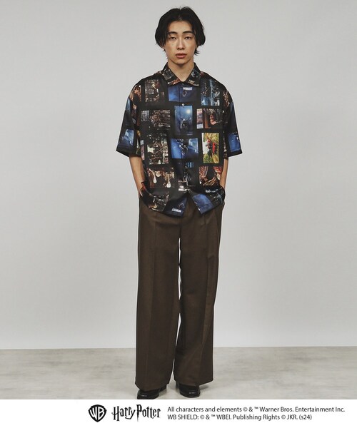 tk.TAKEO KIKUCHI(ティーケータケオキクチ)の「◆【Harry Potter Capsule Collection】総柄プリントシャツ(シャツ/ブラウス・メンズ・ホワイト系4/ブラック系3/ネイビー系3・01/02/03)」の8枚目の写真