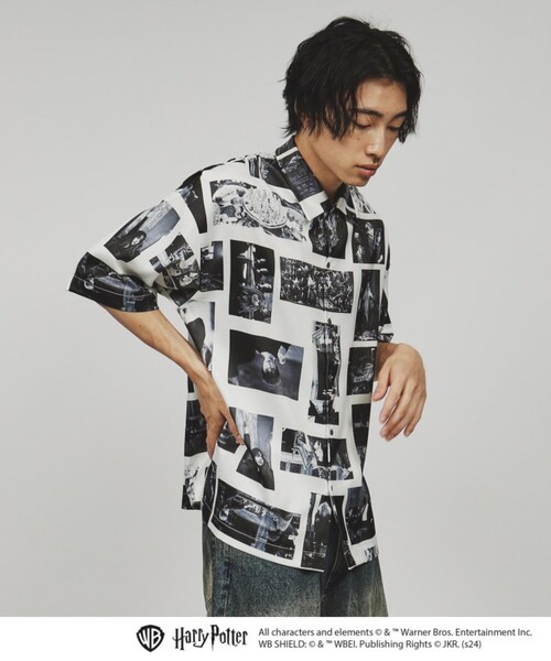 tk.TAKEO KIKUCHI(ティーケータケオキクチ)の「◆【Harry Potter Capsule Collection】総柄プリントシャツ(シャツ/ブラウス・メンズ・ホワイト系4/ブラック系3/ネイビー系3・01/02/03)」の14枚目の写真