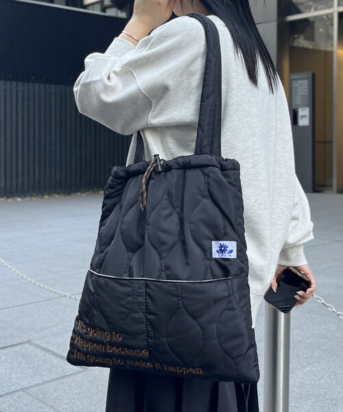 CPCM（シーピーシーエム）の「キルトロゴトートBAG（トートバッグ・レディース・オレンジ/アイボリー/ブラック/カーキ/シルバー・FREE）」の7枚目の写真