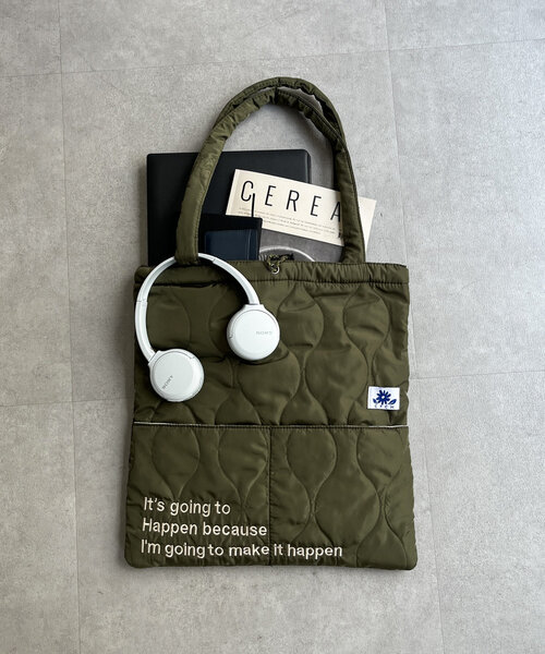 CPCM（シーピーシーエム）の「キルトロゴトートBAG（トートバッグ・レディース・オレンジ/アイボリー/ブラック/カーキ/シルバー・FREE）」の10枚目の写真