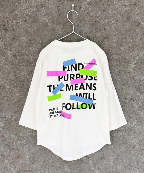 セール】オーバーサイズ プリント ヘム ロンT（Tシャツ
