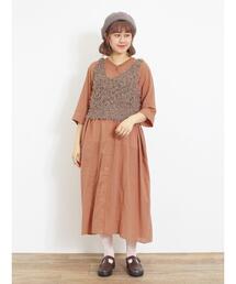 Samansa Mos2 | レース羽織りワンピース(ワンピース)