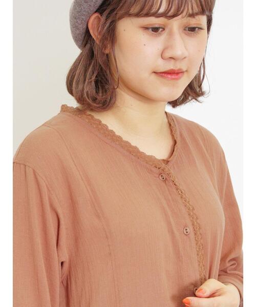 Samansa Mos2(サマンサ モスモス)の「レース羽織りワンピース(ワンピース・レディース・キナリ/オレンジ/チャコールグレー/ブラック・F)」の9枚目の写真