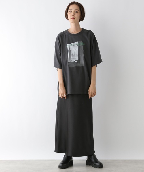 LEPSIM(レプシィム)の「PHOTOプリント6分袖チュニック 141596(Tシャツ/カットソー・レディース・チャコールグレー/オフホワイト・FREE)」の20枚目の写真