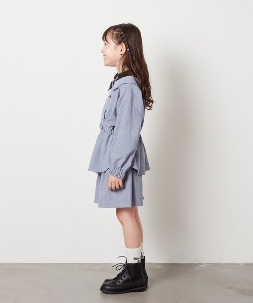 a.v.v（アーヴェヴェ）の「[120-130]シャツレイヤードトップス（シャツ/ブラウス・キッズ・ライトブルー/ダークグレー・120/130）」の20枚目の写真