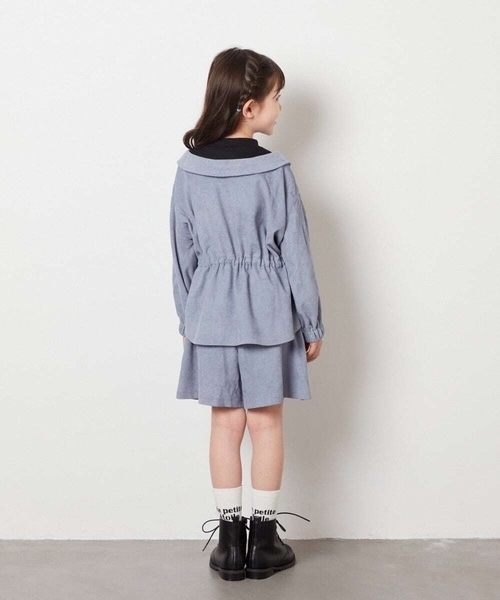 a.v.v（アーヴェヴェ）の「[120-130]シャツレイヤードトップス（シャツ/ブラウス・キッズ・ライトブルー/ダークグレー・120/130）」の21枚目の写真