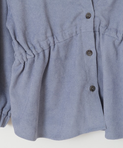 a.v.v（アーヴェヴェ）の「[120-130]シャツレイヤードトップス（シャツ/ブラウス・キッズ・ライトブルー/ダークグレー・120/130）」の6枚目の写真