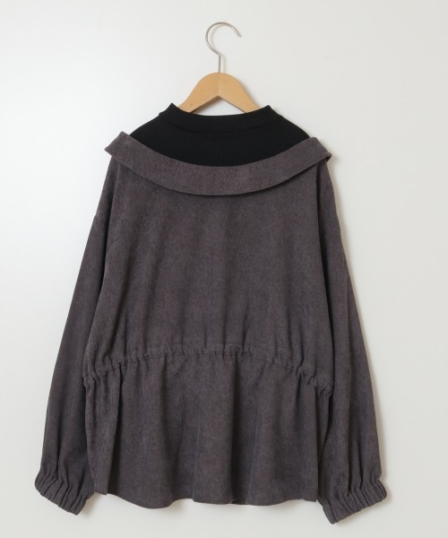 a.v.v（アーヴェヴェ）の「[120-130]シャツレイヤードトップス（シャツ/ブラウス・キッズ・ライトブルー/ダークグレー・120/130）」の9枚目の写真