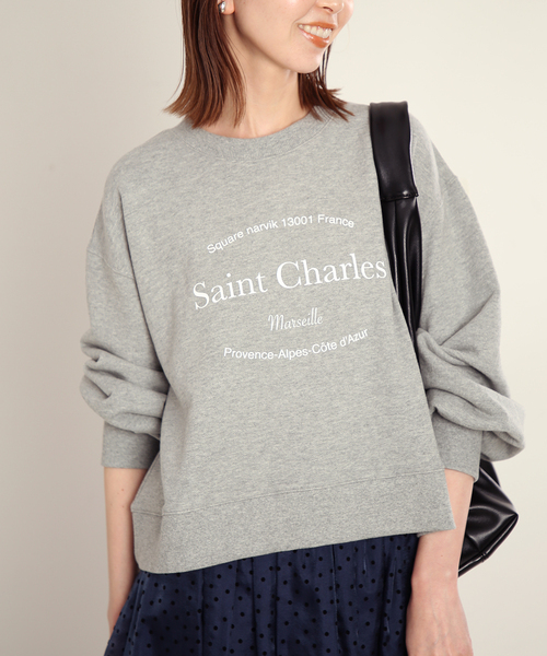 SLOBE IENA（スローブイエナ）の「ロゴショートスウェット（スウェット・レディース・レッド/ネイビー/チャコールグレー・FREE）」の13枚目の写真