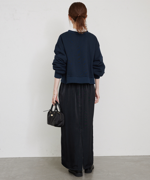 SLOBE IENA（スローブイエナ）の「ロゴショートスウェット（スウェット・レディース・レッド/ネイビー/チャコールグレー・FREE）」の18枚目の写真