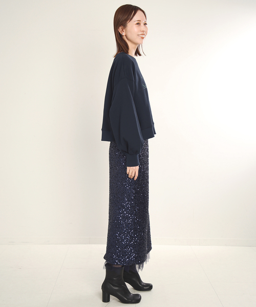 SLOBE IENA（スローブイエナ）の「ロゴショートスウェット（スウェット・レディース・レッド/ネイビー/チャコールグレー・FREE）」の22枚目の写真