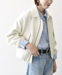 SHIPS any | SHIPS any: コンパクト ジップ ウール ブルゾン(ブルゾン)