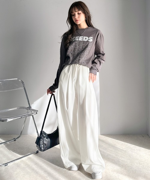 classicalelf(クラシカルエルフ)の「動きやすさとおしゃれを両立。ストレッチ素材サイド切替ウエストゴムイージーパンツ(その他パンツ・レディース・ブラック/チャコール/オフホワイト/ブラック系その他・X-LARGE/SMALL/MEDIUM/LARGE)」の5枚目の写真
