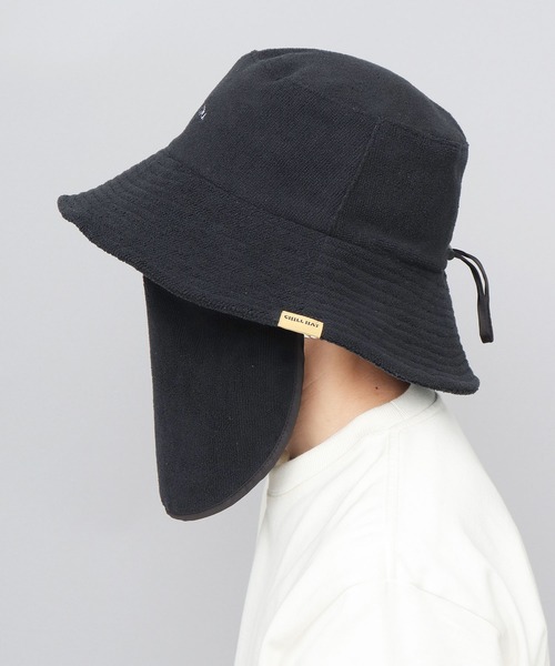 セール】ロングブリム バケットハット型 瞑想 パイルサウナハット