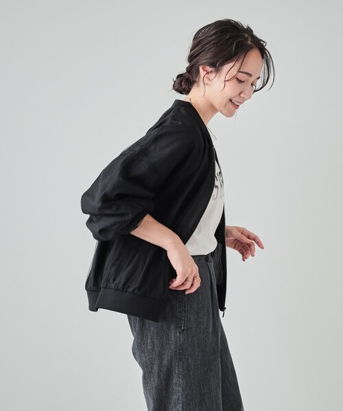 Cutie Blonde（キューティーブロンド）の「重ねチュールで差をつける シアーブルゾン（ブルゾン・レディース・ブラック/ダークブラウン・02/03/04）」の4枚目の写真