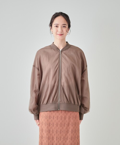 Cutie Blonde（キューティーブロンド）の「重ねチュールで差をつける シアーブルゾン（ブルゾン・レディース・ブラック/ダークブラウン・02/03/04）」の11枚目の写真