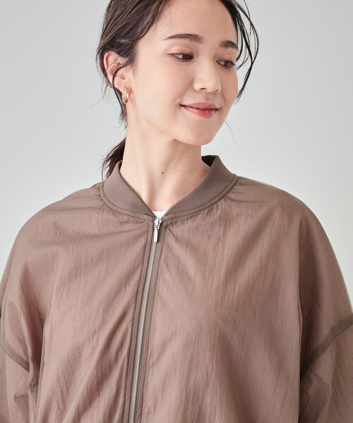 Cutie Blonde（キューティーブロンド）の「重ねチュールで差をつける シアーブルゾン（ブルゾン・レディース・ブラック/ダークブラウン・02/03/04）」の14枚目の写真