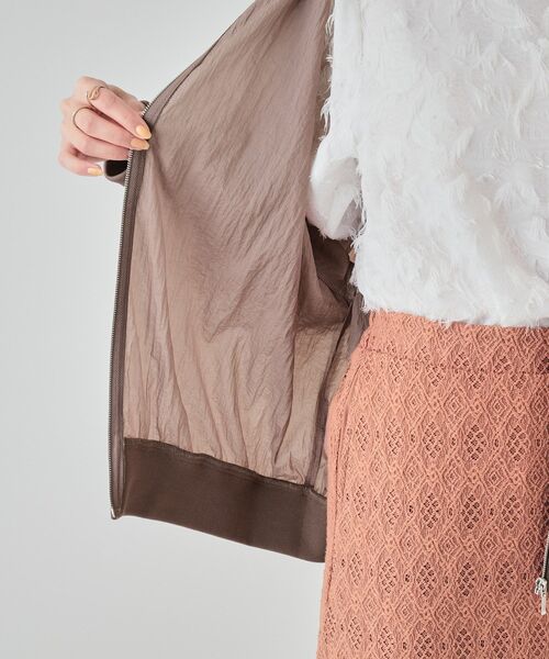 Cutie Blonde（キューティーブロンド）の「重ねチュールで差をつける シアーブルゾン（ブルゾン・レディース・ブラック/ダークブラウン・02/03/04）」の17枚目の写真