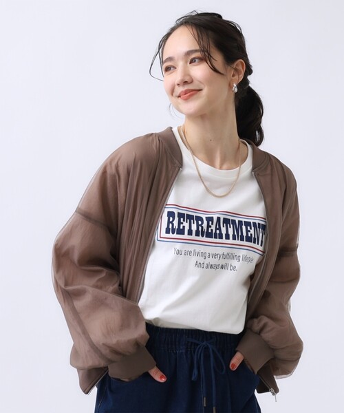 Cutie Blonde（キューティーブロンド）の「重ねチュールで差をつける シアーブルゾン（ブルゾン・レディース・ブラック/ダークブラウン・02/03/04）」の19枚目の写真