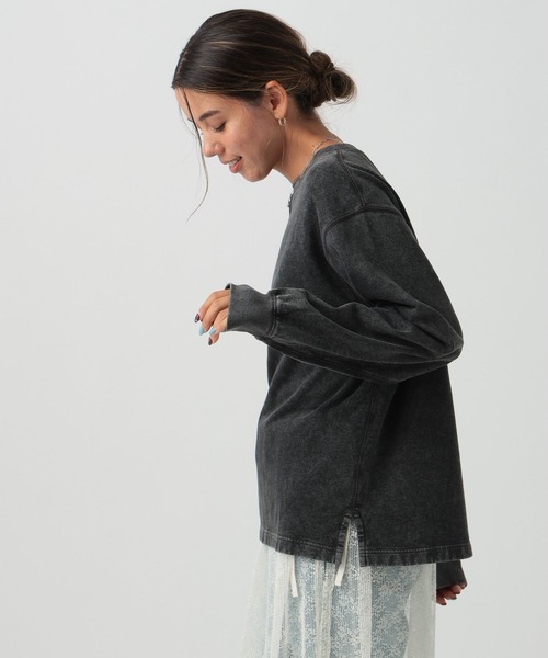 BAYFLOW（ベイフロー）の「SNOWガゼットプルオーバー（Tシャツ/カットソー・レディース・チャコールグレー/杢グレー/パープル・FREE）」の10枚目の写真