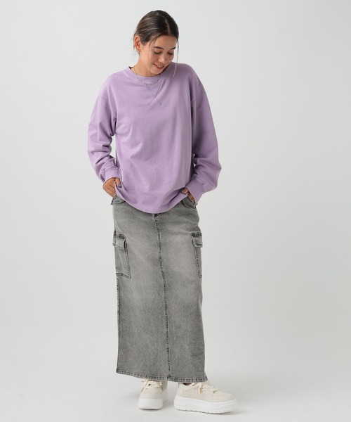 BAYFLOW（ベイフロー）の「SNOWガゼットプルオーバー（Tシャツ/カットソー・レディース・チャコールグレー/杢グレー/パープル・FREE）」の11枚目の写真