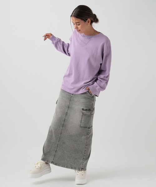 BAYFLOW（ベイフロー）の「SNOWガゼットプルオーバー（Tシャツ/カットソー・レディース・チャコールグレー/杢グレー/パープル・FREE）」の12枚目の写真