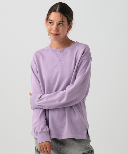 BAYFLOW（ベイフロー）の「SNOWガゼットプルオーバー（Tシャツ/カットソー・レディース・チャコールグレー/杢グレー/パープル・FREE）」の13枚目の写真