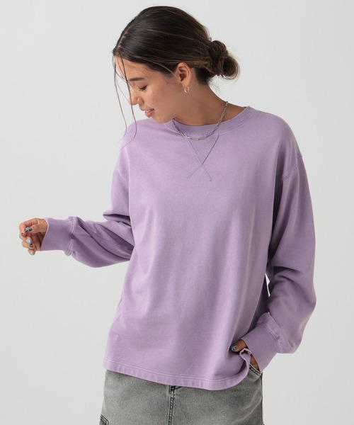 BAYFLOW（ベイフロー）の「SNOWガゼットプルオーバー（Tシャツ/カットソー・レディース・チャコールグレー/杢グレー/パープル・FREE）」の14枚目の写真