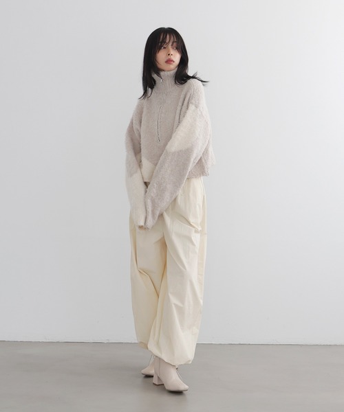 LIAN(リアン)の「【入荷禁止】ニュアンス柄ハーフジップニット(ニット/セーター・レディース・チャコールグレー/ブラック/ベージュ・FREE)」の12枚目の写真
