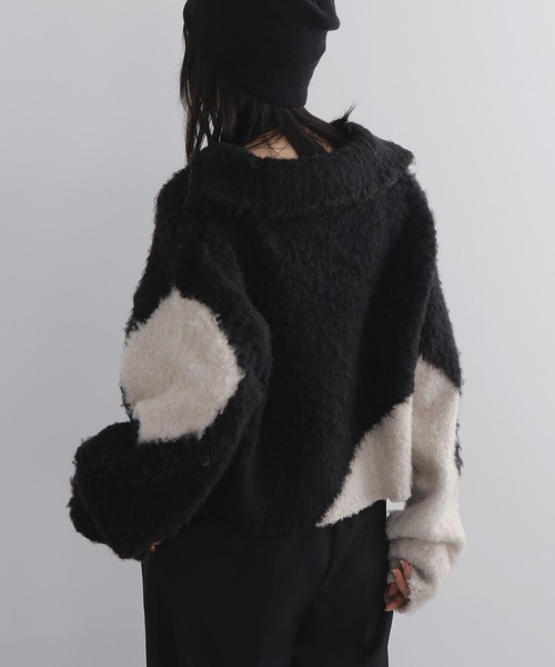 LIAN（リアン）の「ニュアンス柄ハーフジップニット（ニット/セーター