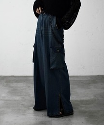 favclo. | side zip flared cargo denim / サイドジップ フレアカーゴデニム(デニムパンツ)