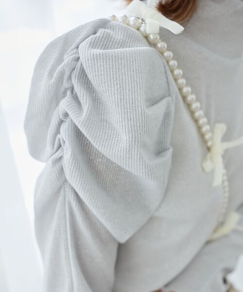 MAJESTIC LEGON(マジェスティックレゴン)の「Ladyライクパワショルトップス(Tシャツ/カットソー・レディース・グレー/ピンク/ブラック/アイボリー/オフホワイト・MEDIUM)」の11枚目の写真