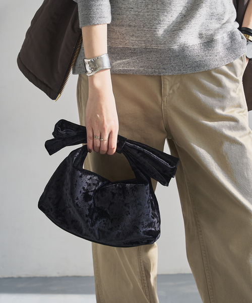 LE TALON（ルタロン）の「LE TALON VELOR RIBBONバッグ（ハンドバッグ・レディース・ブラック/ブラウン・FREE）」の5枚目の写真