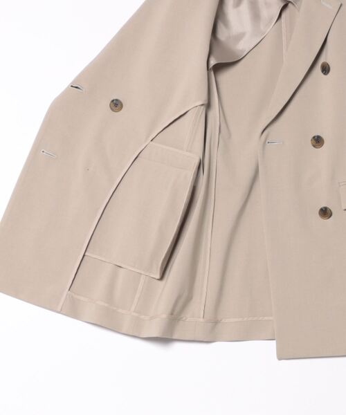 Whim Gazette(ウィムガゼット)の「ストレッチジャケット(テーラードジャケット・レディース・ベージュ/ブラック・FREE)」の4枚目の写真