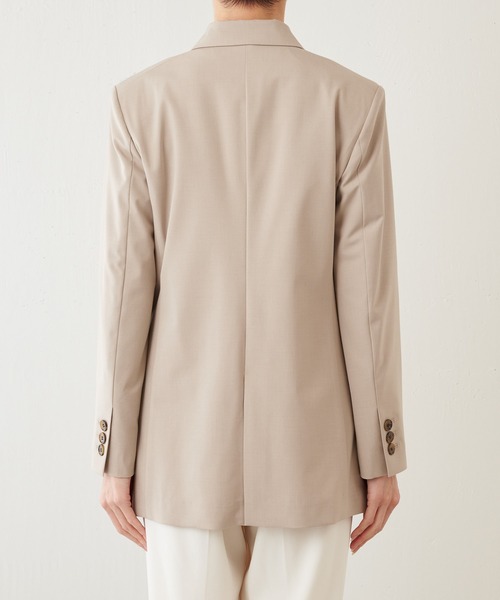 Whim Gazette(ウィムガゼット)の「ストレッチジャケット(テーラードジャケット・レディース・ベージュ/ブラック・FREE)」の14枚目の写真