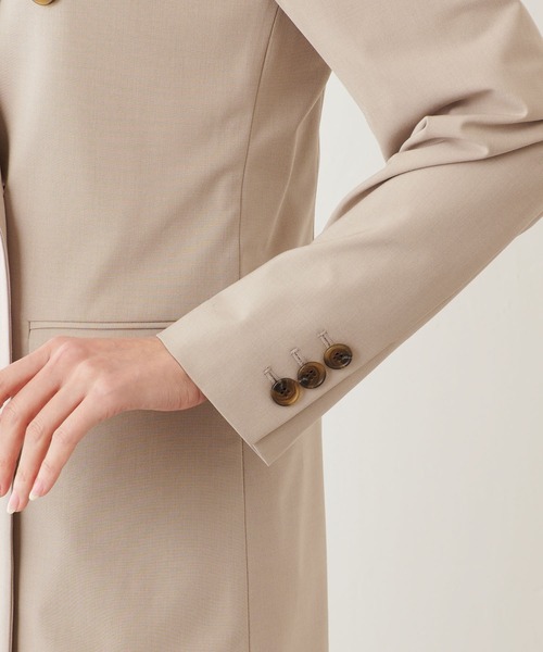 Whim Gazette(ウィムガゼット)の「ストレッチジャケット(テーラードジャケット・レディース・ベージュ/ブラック・FREE)」の16枚目の写真