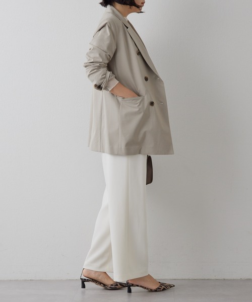 Whim Gazette ☆ダブルストレッチジャケット　ベージュ ウィムガゼット ダブルストレッチジャケット ベージュ（Whim