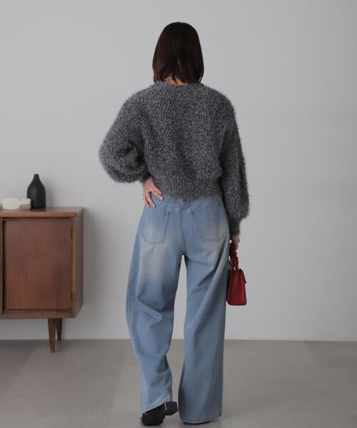 FREE'S MART（フリーズマート）の「◆シャイニーフェザーミックスカーディガン（カーディガン/ボレロ・レディース・ホワイト/ブルー/グレー・FREE）」の16枚目の写真