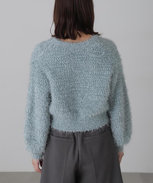 FREE'S MART（フリーズマート）の「◆シャイニーフェザーミックスカーディガン（カーディガン/ボレロ・レディース・ホワイト/ブルー/グレー・FREE）」の9枚目の写真