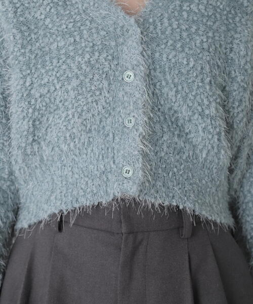 FREE'S MART（フリーズマート）の「◆シャイニーフェザーミックスカーディガン（カーディガン/ボレロ・レディース・ホワイト/ブルー/グレー・FREE）」の13枚目の写真