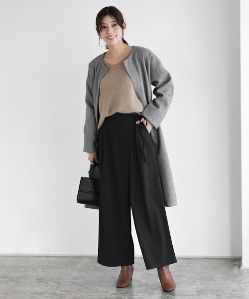 Pierrot(ピエロ)の「ラップワイドパンツ(その他パンツ・レディース・チャコール/ブラック・M)」の16枚目の写真