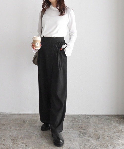Pierrot(ピエロ)の「ラップワイドパンツ(その他パンツ・レディース・チャコール/ブラック・M)」の18枚目の写真