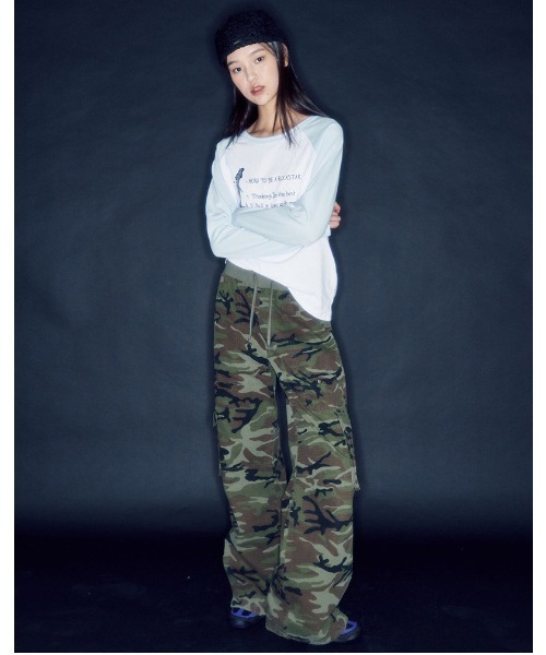 A'GEM/9 × .kom 『runningHIGH/ランニングハイ』 ROCKSTAR RAGLAN LONG SLEEVE TEE/ロックスター ラグラン 長袖カットソー（Tシャツ/カットソー）｜runningHIGH（ランニングハイ）