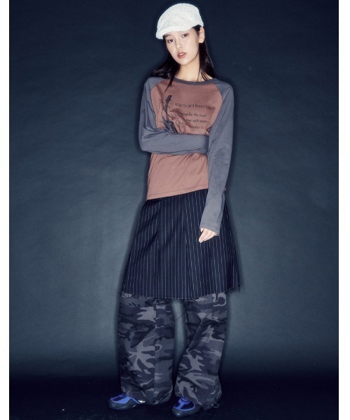 A'GEM/9 × .kom 『runningHIGH/ランニングハイ』 ROCKSTAR RAGLAN LONG SLEEVE TEE/ロックスター ラグラン 長袖カットソー（Tシャツ/カットソー）｜runningHIGH（ランニングハイ）