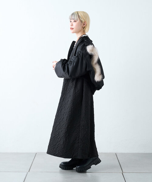 w closet（ダブルクローゼット）の「マルチウェイMA-1（ダウンジャケット/コート・レディース・ブラック/ネイビー/カーキ・FREE）」の13枚目の写真