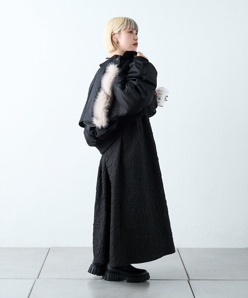 w closet（ダブルクローゼット）の「マルチウェイMA-1（ダウンジャケット/コート・レディース・ブラック/ネイビー/カーキ・FREE）」の15枚目の写真