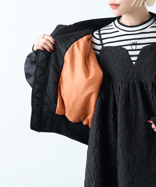 w closet（ダブルクローゼット）の「マルチウェイMA-1（ダウンジャケット/コート・レディース・ブラック/ネイビー/カーキ・FREE）」の19枚目の写真